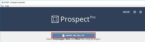 Import button in the Prospect Library