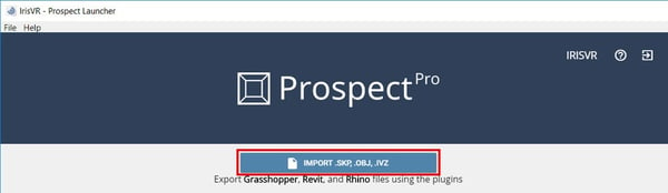  Import button in the Prospect Library 