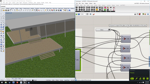 Data visualization of window pane area in the Farnsworth House