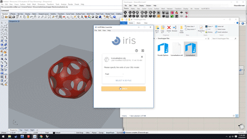  Load your parametric design and review it in Prospect 